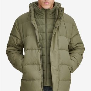Marc NY Men's Down Puffer Jacket w/ Fleece Bib